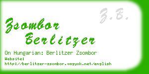 zsombor berlitzer business card